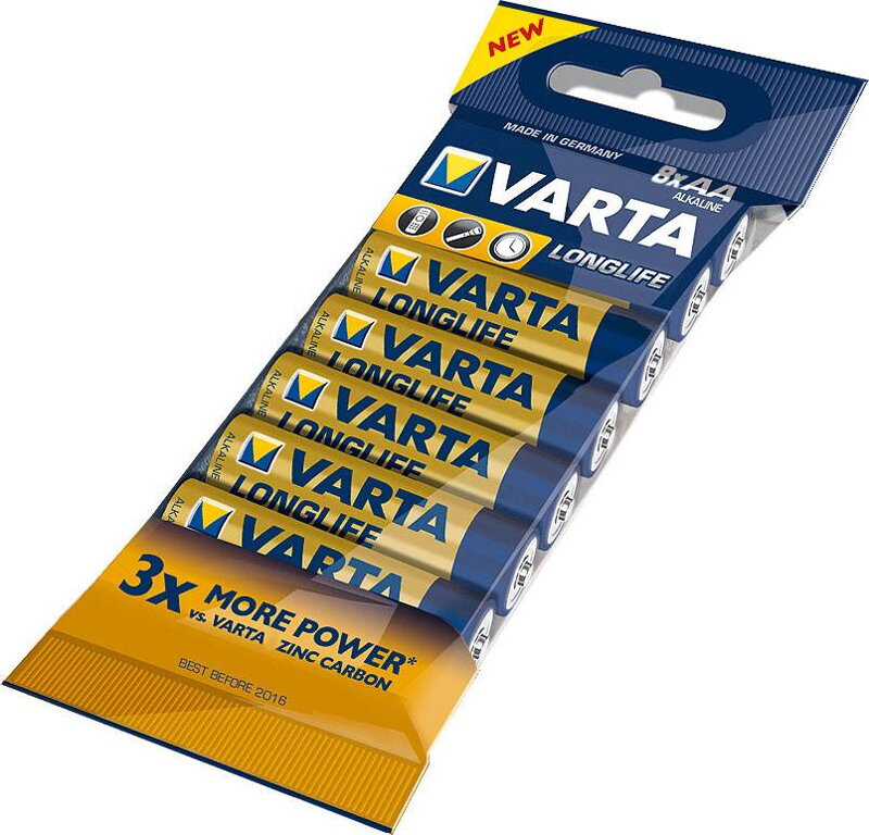 Varta Alkalická batéria LongLife LR03 (AAA) 8ks