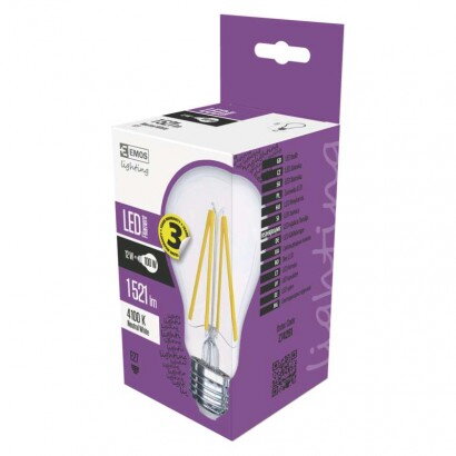 EMOS LED žiarovka Filament A70, 12 W, Z74281